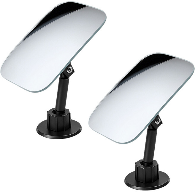 SEAMETAL 호스식 차량용 각도조절 사이드 사각지대 보조거울 붙여넣기식, 2개, 사각형