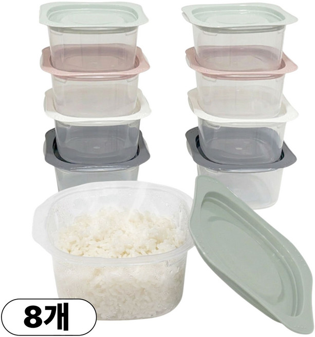 국산 전자레인지 냉동밥 보관용기, 300ml, 8개