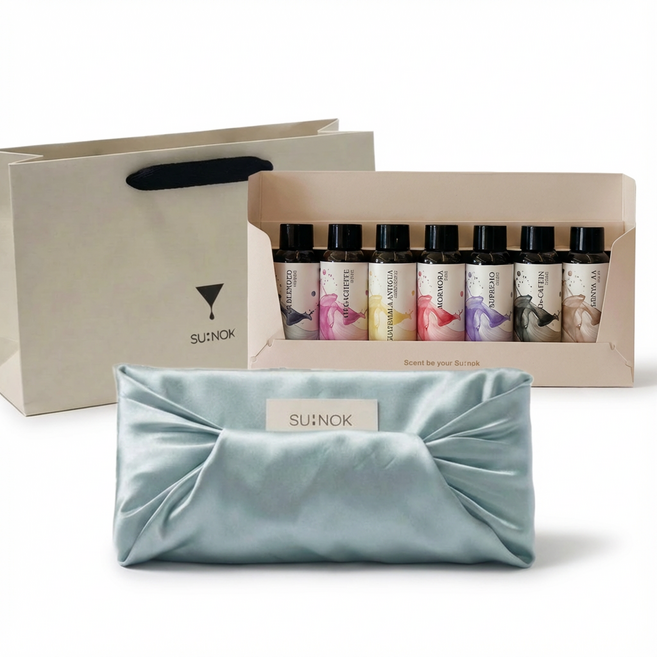 수녹 보자기 포장 선물세트 원두 콜드브루 원액 쇼핑백 포함, 1개, 연두 보자기 포장 + 쇼핑백