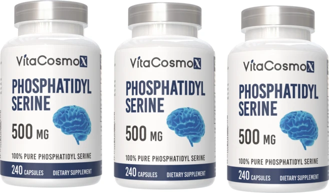 미국직배송 VitaCosmoX Phosphatidylserine 포스파티딜세린 500mg, 3개, 240정 - 쿠팡