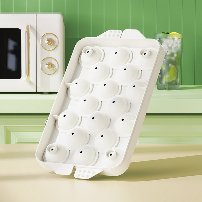 레벤픽 하이볼 아이스볼 얼음 18구 아이스 몰드, 아이보리, 1개