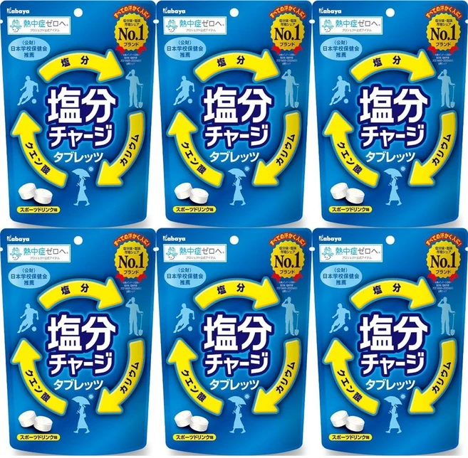 카바야 염분차지 스포츠 포도당 캔디 81g 6개 - 쿠팡