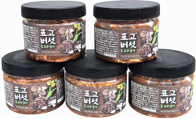 새마원 표고 버섯 고추냉이 생 와사비장, 5개, 750g