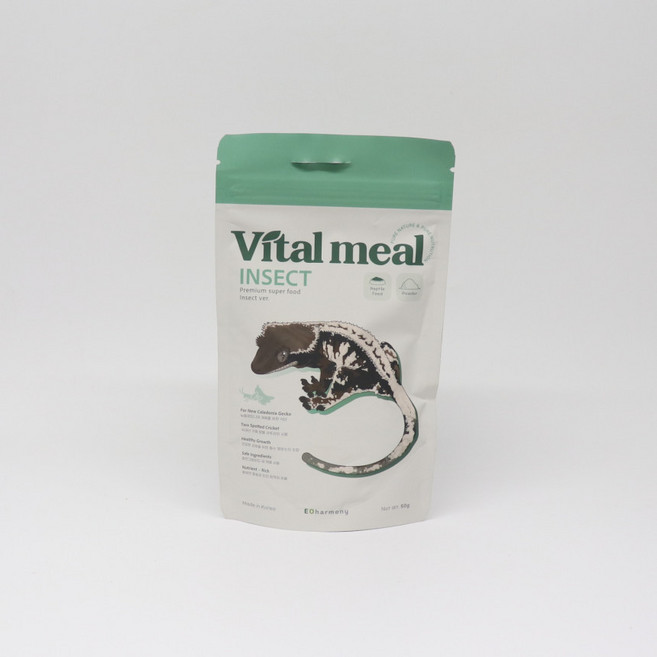 이오하모니 바이탈밀 렙타일 슈퍼푸드 인섹트 파우치 도마뱀 사료, 1개, 50g