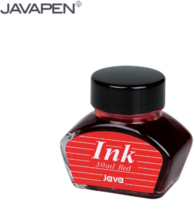 자바 만년필용 병잉크 30ml, 7개, 적색