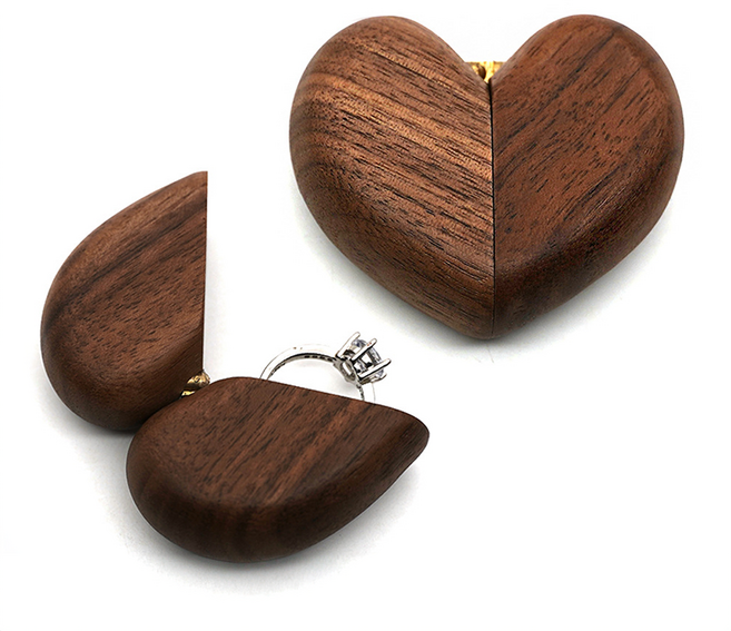 하트 우드 반지케이스 웨딩 주얼리 프로포즈 약혼 보석함