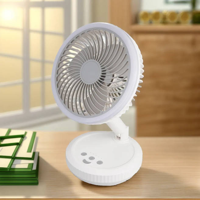 [간편휴대] 업킵 무선 접이식선풍기 LED 회전 탁상용 미니 벽걸이 서큘레이터 선풍기