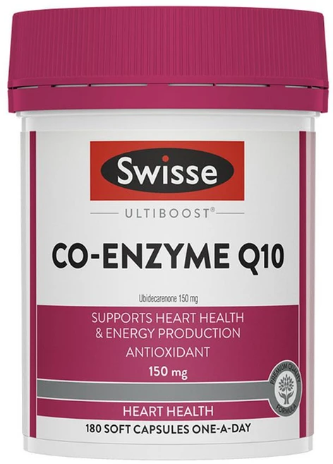 Swisse 코엔자임 Q10 150mg 180정 1팩 Swisse Ultiboost Co Enzyme Q10 150mg 180 Capsules, 1개 - 쿠팡