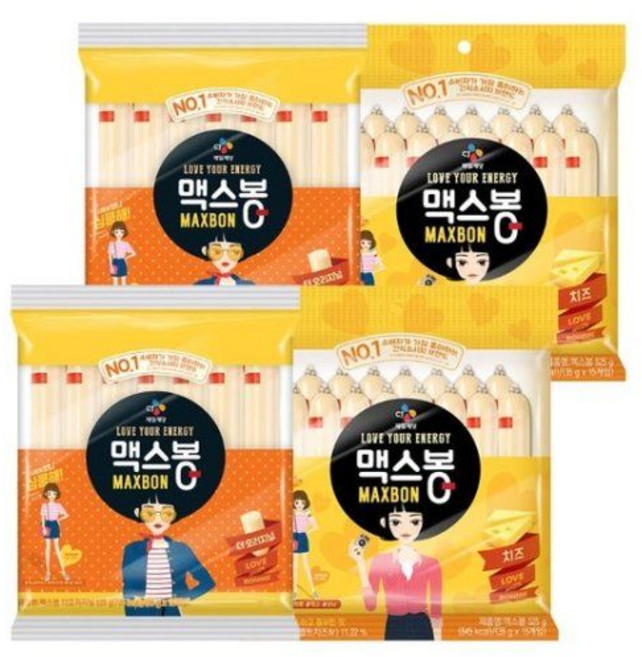 맥스봉 혼합세트 오리지널 525g x2개+치즈 525g x2개), 1세트