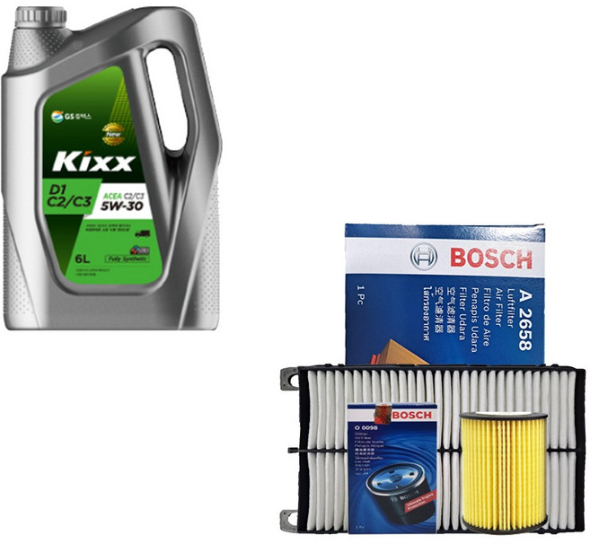 LF소나타 뉴라이즈 1.7 디젤 킥스 D1 C2/C3 5W30(6L) 엔진오일세트 0098-2658, 1개, 5w30, 6L