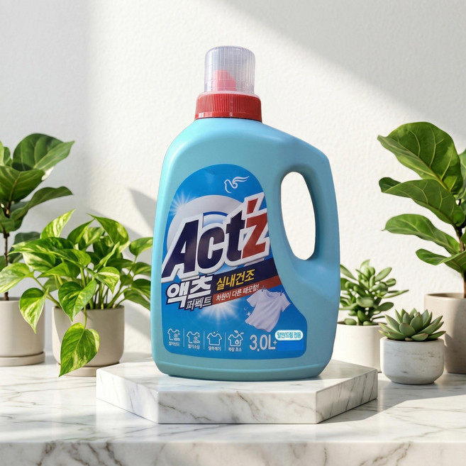 피죤 액츠 퍼펙트 실내건조 액체 세탁세제 일반 드럼 겸용 3L X2개