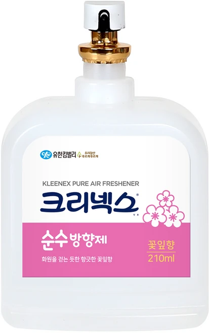 크리넥스 순수 방향제 싱그러운 꽃잎향, 210ml, 1개 - 쿠팡