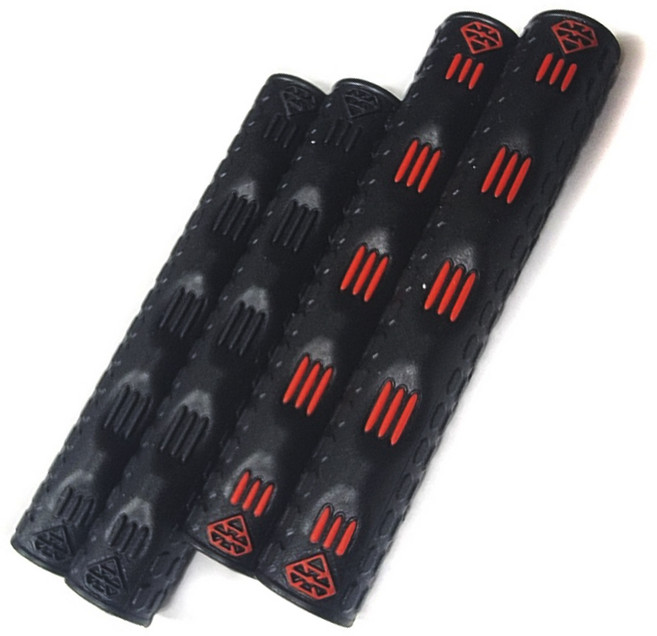 스피릿비스트 실리콘 레바 고무 레버 그립 스펀지 오토바이 바이크 핸들 튜닝 전동킥보드 전기자전거, 1세트, 레드