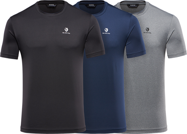 블랙야크 공용 라운드 트리플 반팔티 3팩 티셔츠 1BYRTXU901