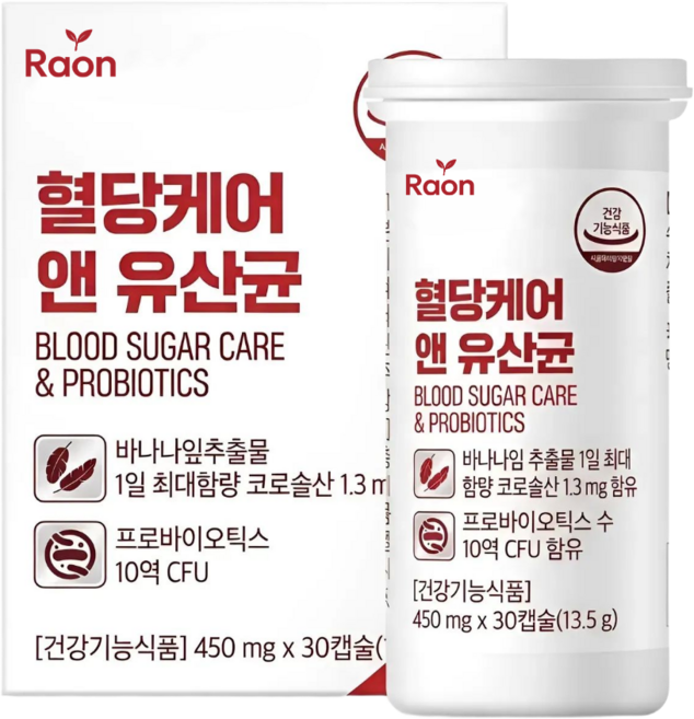 라온약방 혈당 유산균 hac01 식약청인증 100억 프로바이오틱스, 1개, 30회분