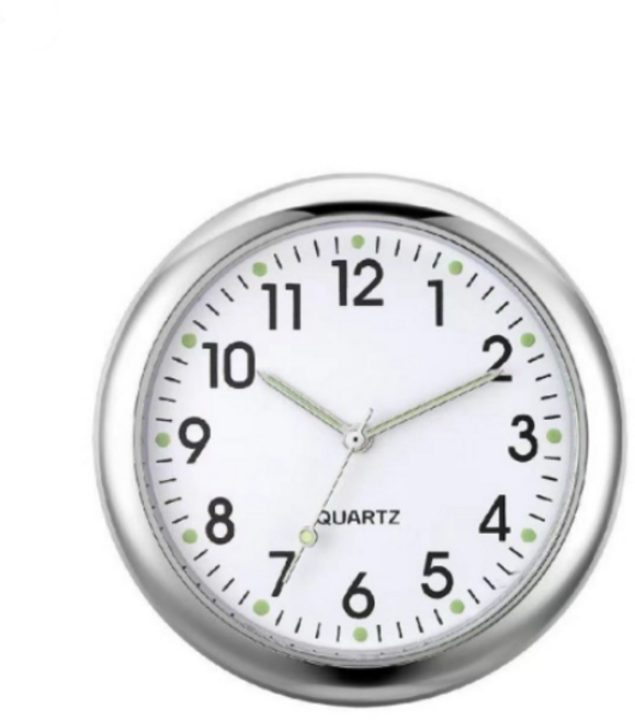 태양유통 차량용 아날로그 시계 자동차 시계 축광형 인테리어 시계, 1개, 화이트