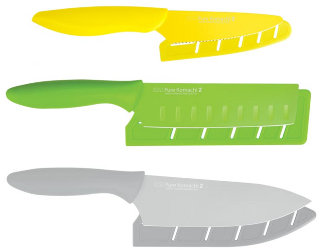 카이지루시 퓨어코마치2 칼 (칼집 포함) 3종 세트 주방 도구 추천 일본 나이프/식도/식칼 미니 과도/이유식칼/쉐프/셰프/산도쿠/나키리 셋트, 과도+나키리+다용도(그레이), 1개