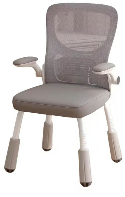 網椅 學生書桌椅 電競椅 電腦椅 升降扶手 調整頭枕 舒適座椅, 灰色