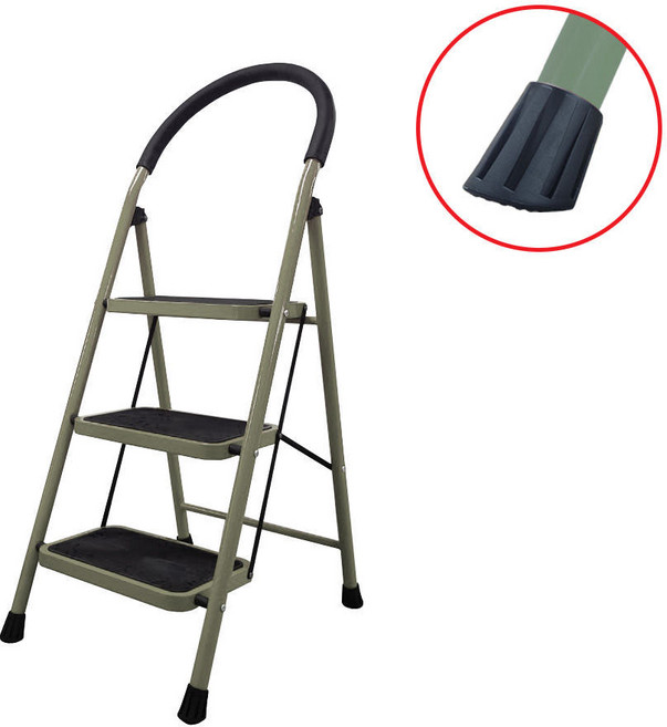 [리퍼] 코끼리리빙 가정용 사다리 접이식 A형 고강도스틸 3단 이동식 작업 발판 계단 광폭, 1개