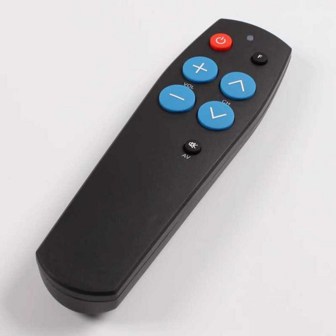 리모컨 간편 리모콘 어르신 조작 편리한 TV 어르신리모컨 단순한 A. 블랙 블랙 블루 키 1개, 실버
