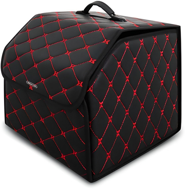 어반카 스티치 차량용 다용도 수납함, 블랙 + 레드