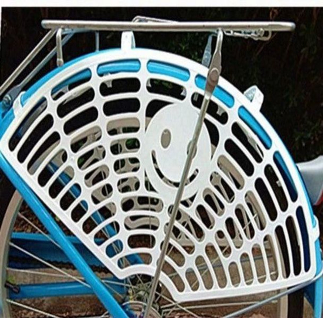 자전거 뒷바퀴 보호망 안전보호 1개 덮개 페달, 발 끼임 방지 안전망 화이트