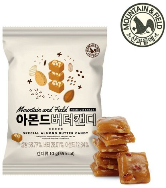 산과들에 토피넛 아몬드 버터캔디 20봉, 10g