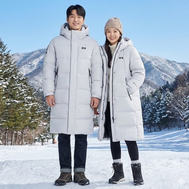 K2 케이투 남여공용 겨울 커플 고어텍스 윈드스토퍼 구스다운 롱패딩 점퍼
