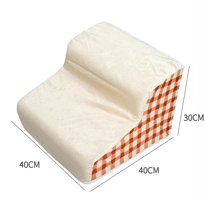 프리미엄 반려동물 강아지 경사로 & 계단, 곰돌이 패턴