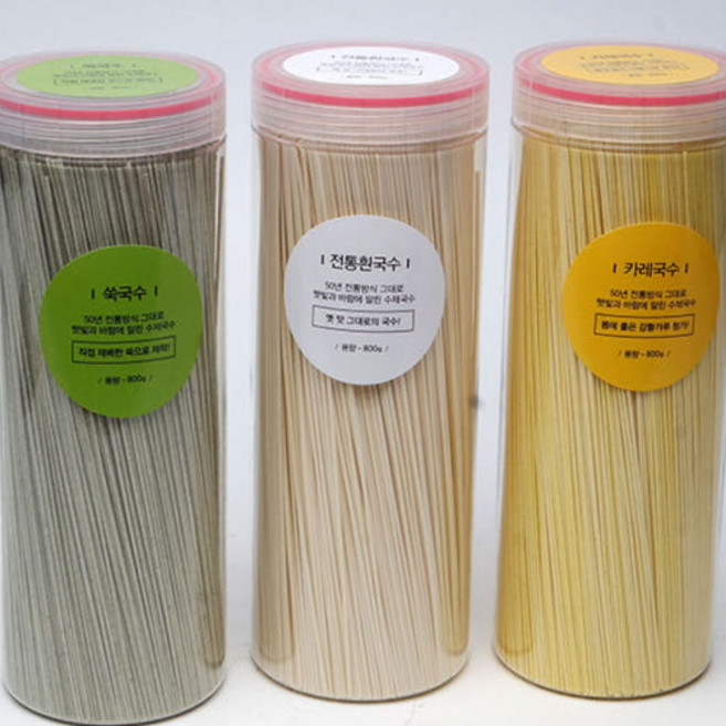 제비표국수 햇빛과 바람에 말린 수제국수세트 원통3종 소면, 2.4kg, 1박스