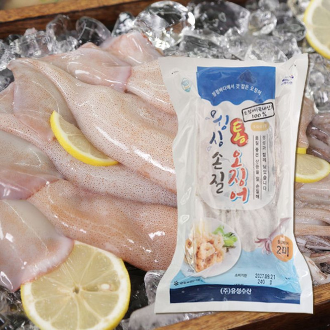 김하진 국내산 손질통오징어, 7개, 240g