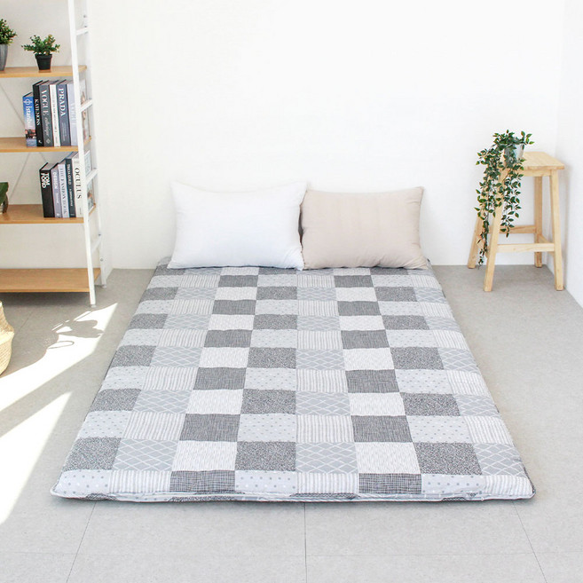 아르떼베딩 바닥에까는 피치스킨 누빔 요커버 (요솜없음) 리치 5/8cm 공용, 그레이