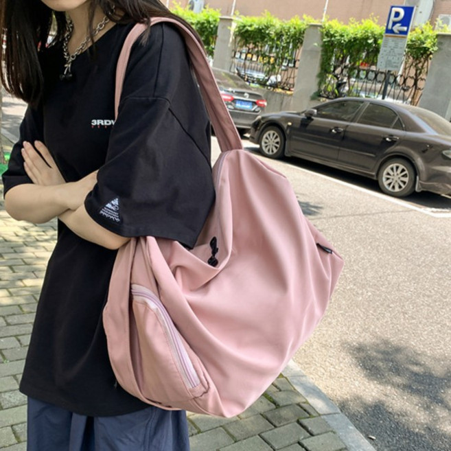 로르빈 남녀공용 대용량 방수 크로스백 커플 학생가방 슬링백 헬스 여행용 기내용 해외여행 보부상 헬스가방 캐주얼 패션 보스턴 책가방 보스턴백