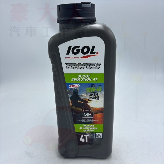 IGOL SCOOT EVOLUTION 4T 10W-40 MB 機車機油 合成酯類, 1個