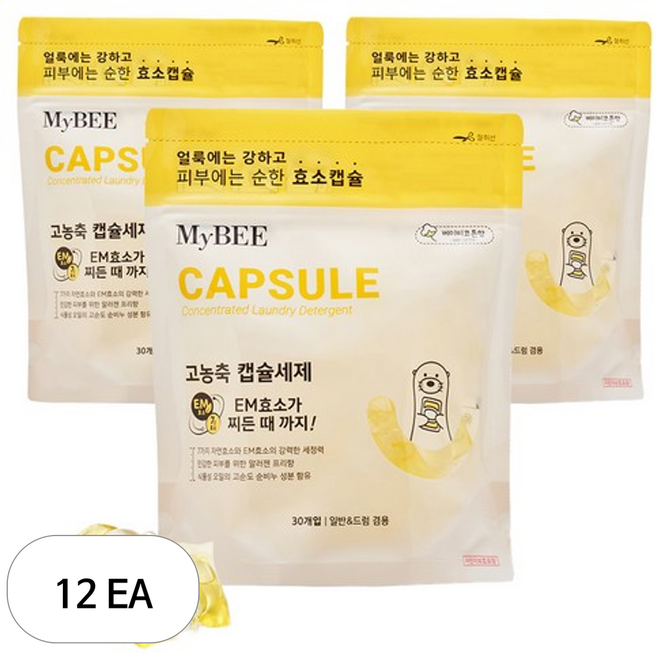 마이비 고농축 캡슐세제 베이비코튼향, 12개, 30개입
