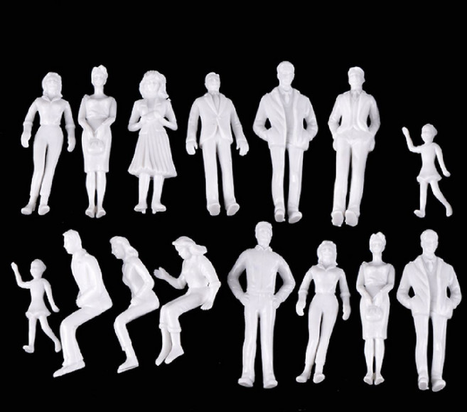 백색 사람 인체모형 미니어쳐 피규어 흰색 1 50 15개, 1개