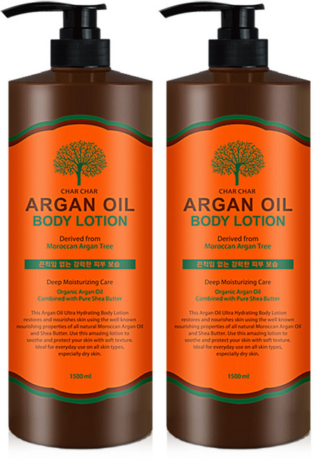샤샤 아르간오일 대용량 바디로션, 1.5L, 2개