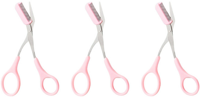 NOV- 눈썹 정리 가위 3개 미용 눈섭 정리 빗가위 눈썹칼