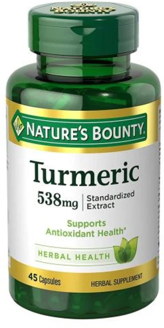 Nature's Bounty 터메릭 커큐민 538mg 45캡슐 2병 Curcuma, 2개, 45정 - 쿠팡