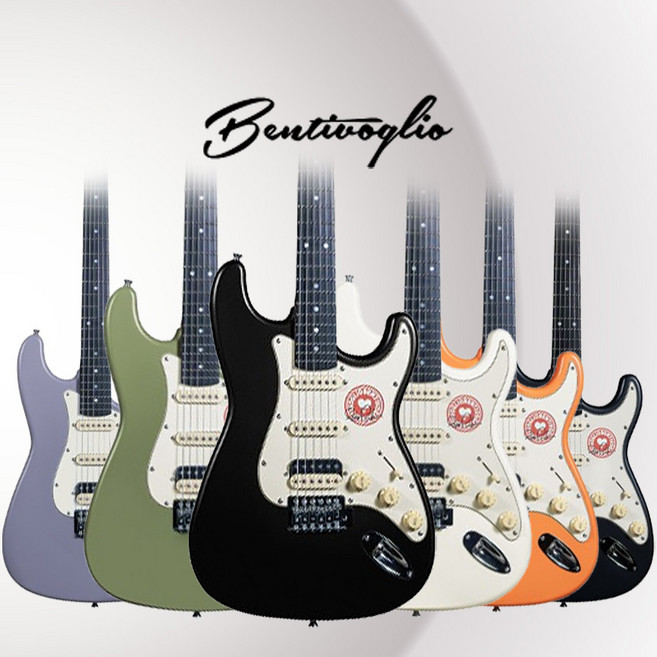 벤티볼리오 파라볼릭 BP 시리즈 일렉기타 ES200H 스트랫 입문용 연습용, 1개, 브리티쉬그린