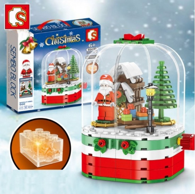 회전산타블럭/크리스마스블럭/선물/사은품/장난감/아동판매, 회전산타블럭, 1개