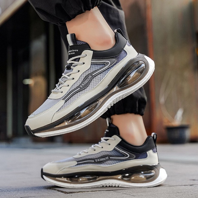 남성 편안한 운동화 에어쿠션 런닝화 경량 스포츠화 쿠션충격흡수 스니커즈 남성 통기성 좋은 운동화 가벼운 런닝화 에어쿠션 워킹화 캐주얼 스포츠화 헬스 마라톤화 장거리 러닝화