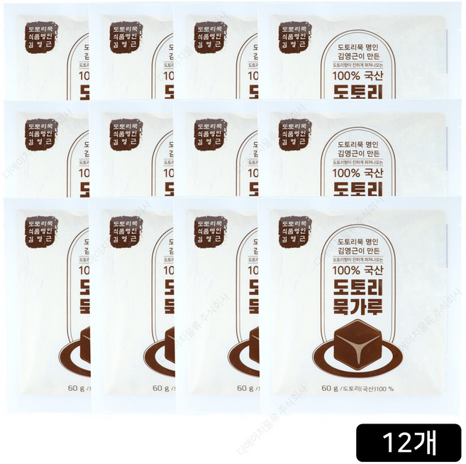 명인 도토리묵가루 60g*12팩, 60g, 12개