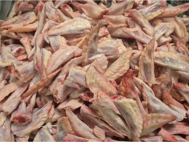 (한마음 미트)국내산 닭날개 (끝부분)팁 바베큐용 강아지수제간식(냉동), 1개, 1kg