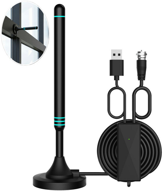 UHD실내 DTV안테나 디지털 지상파 티비 수신 USB증폭 빔프로젝터 방송 수신