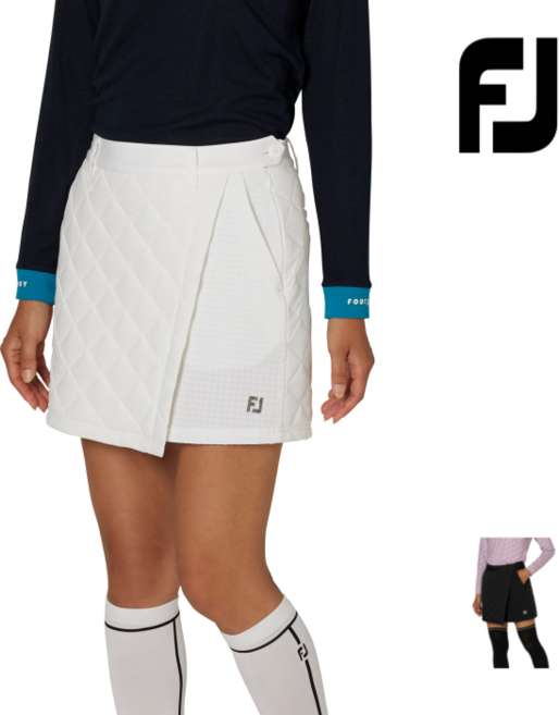 24FW 풋조이 골프아울렛 여성 겨울 랩스커트 패딩치마 방풍