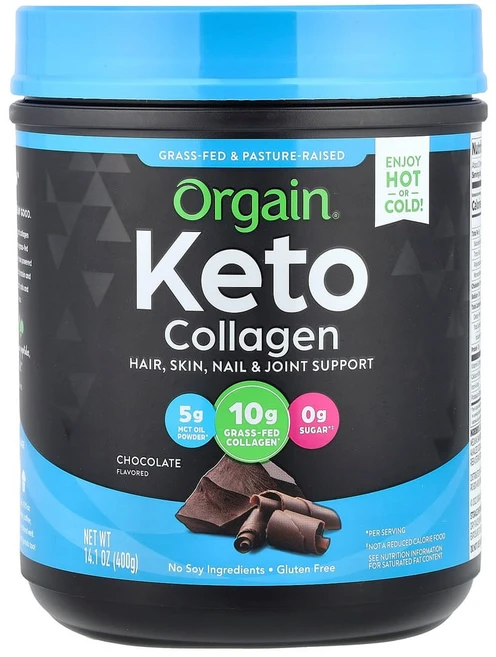 올게인 케토 케토제닉 콜라겐 단백질 분말 MCT 오일 함유 초콜릿 맛 400g(0.88lb), 1개 - 쿠팡