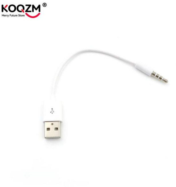 3.5mm 잭 AUX-USB 2.0 충전기 데이터 동기화 오디오 어댑터 케이블 애플 아이팟 셔플 3 세대 4 세대 5 세대 6 세대 MP3 MP4 플레이어 코드, 1개, 없음, 1) 15CM