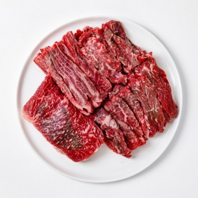 투뿔 한우 소한판 모듬세트 800g (냉장) 등심(200g)+삼각살/보섭살/앞치마살/설깃머리살(600g), 1개