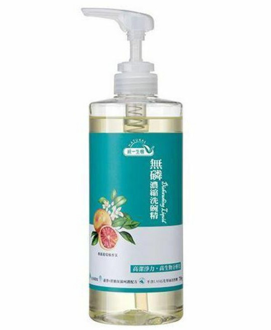 統一生機 無磷濃縮洗碗精 (朝露葡萄柚) 730g, 1個
